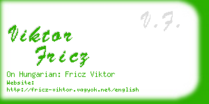 viktor fricz business card